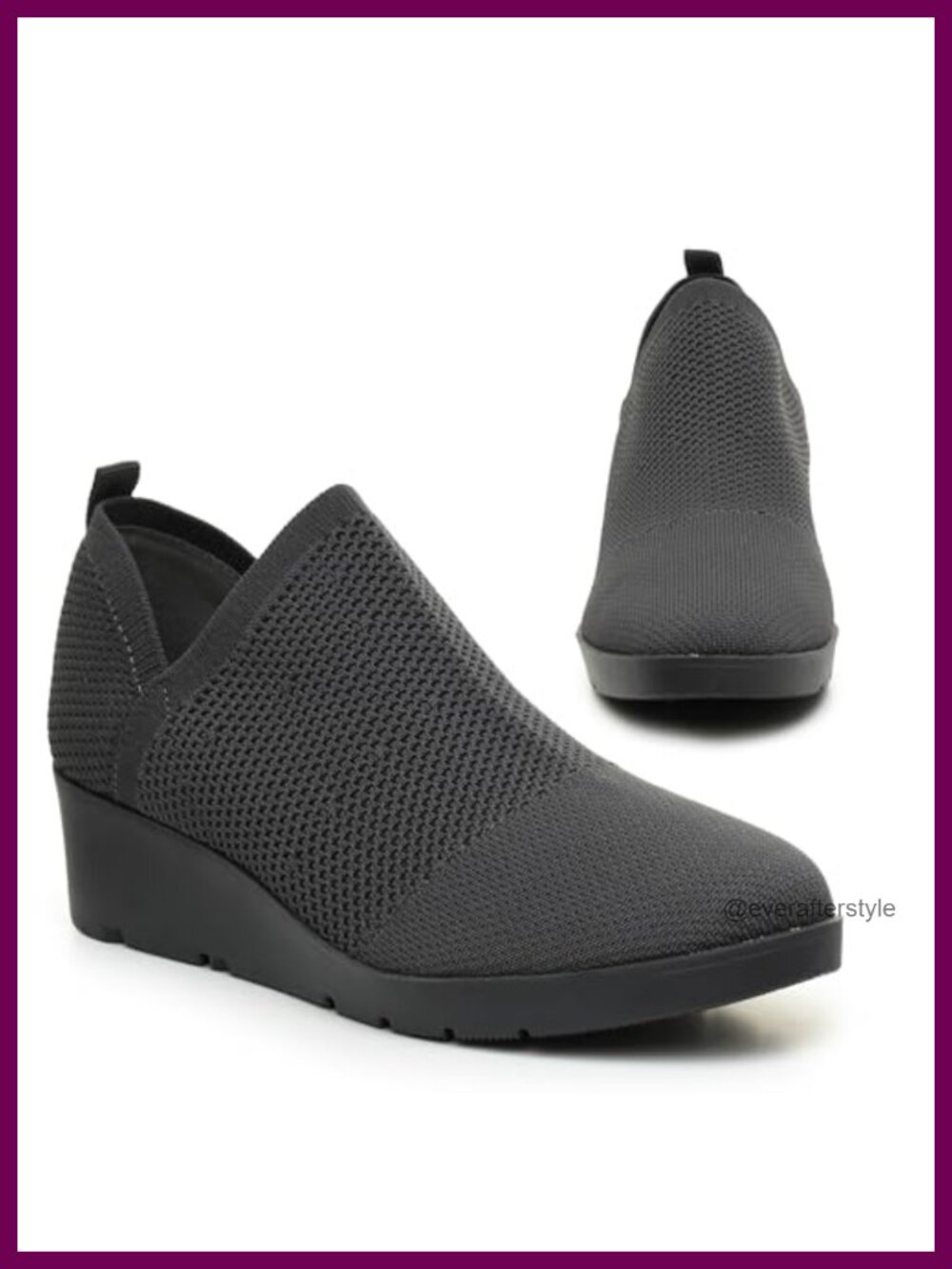 Knit Wedge Sneaker with Cushioned Footbed & Arch Support Slip-On